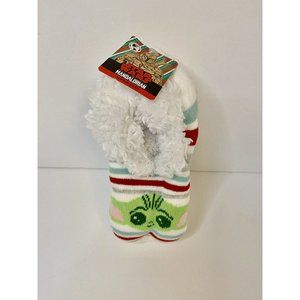 Star Wars The Mandalorian Baby Yoda Holiday Women’s Slipper Socks Shoe Size 4-10
